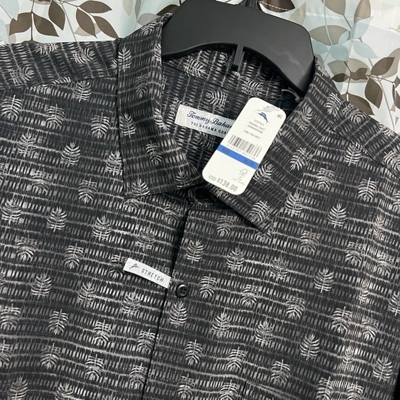 NEW Tommy Bahama Bahama Coast Long Sleeve Palm Trees Stretch Shirt Sz XL